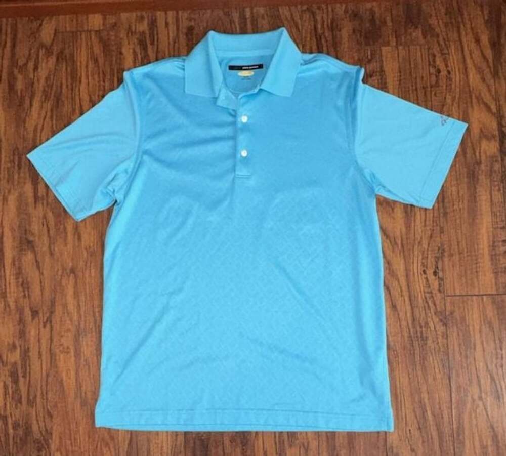 Greg Norman PlayDry Polo Shirt Size M Blue Golf